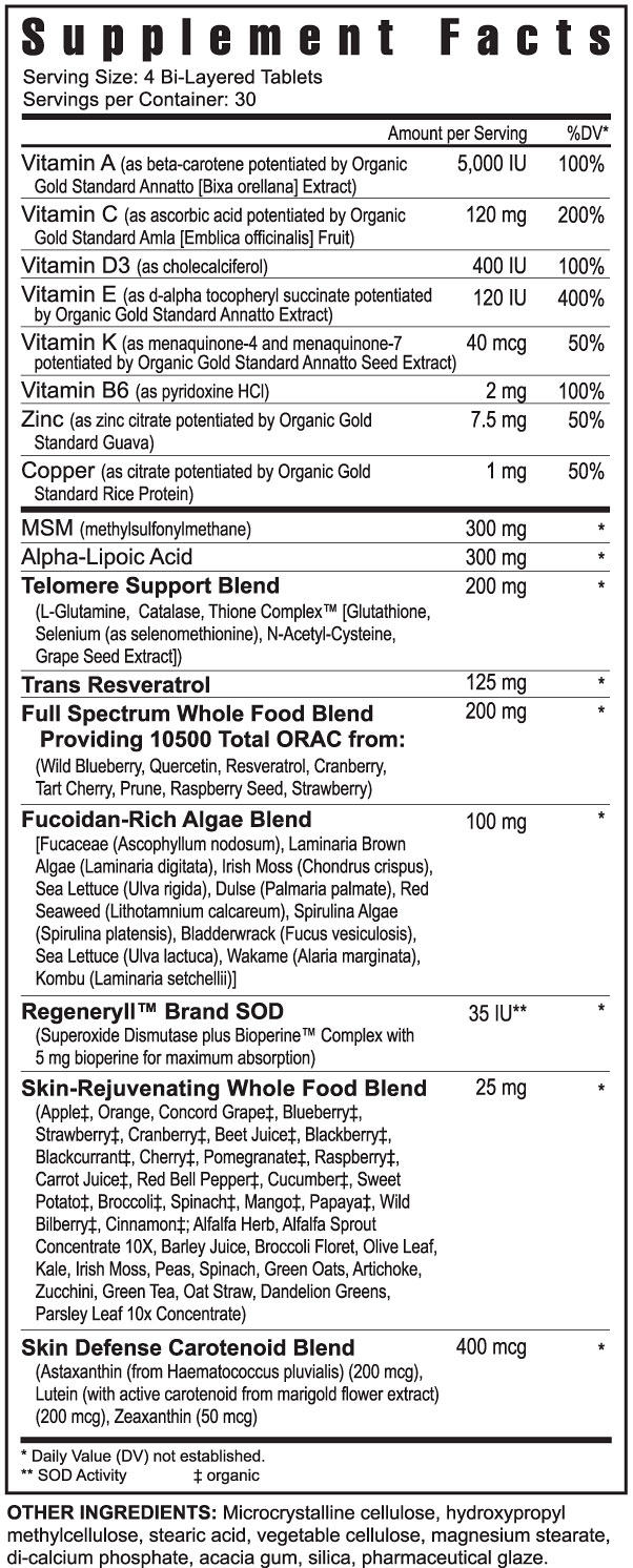 Imortalium Supplement Facts